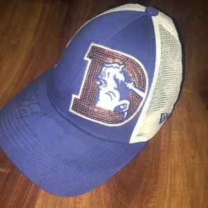 Broncos hat, signed by two players